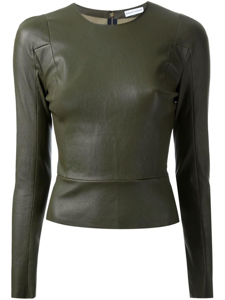 Scanlan Theodore Stretch Leather Top