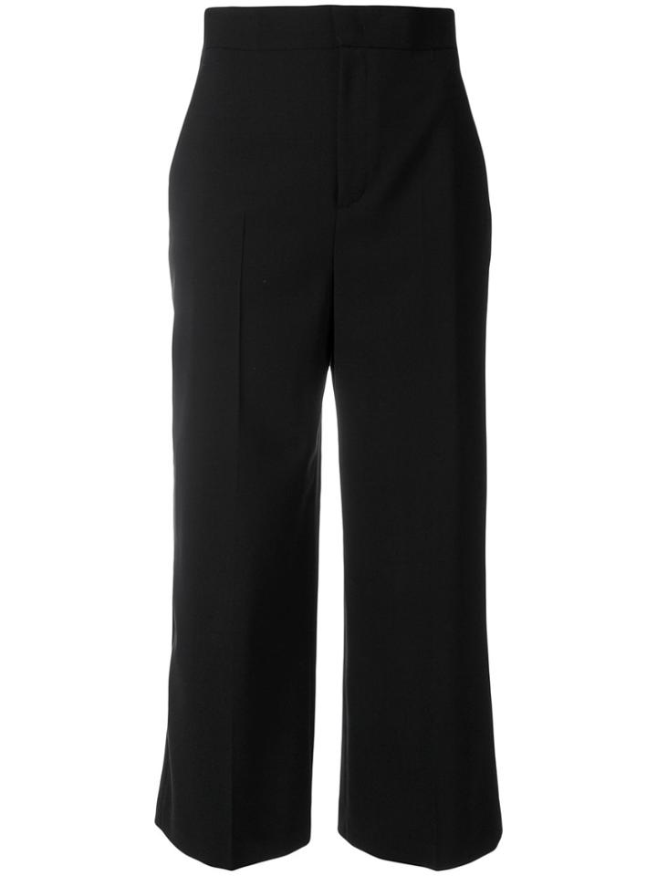 Red Valentino Cropped Tailored Trousers - Black