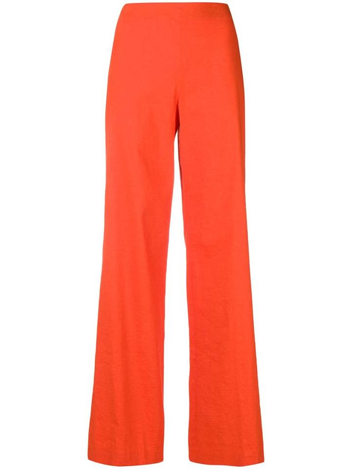 Theory Wide Leg Trousers - Orange