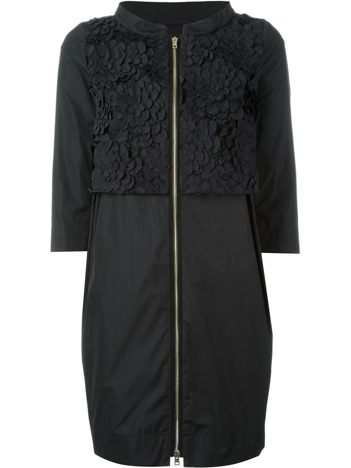 Herno Floral Appliqué Zipped Coat