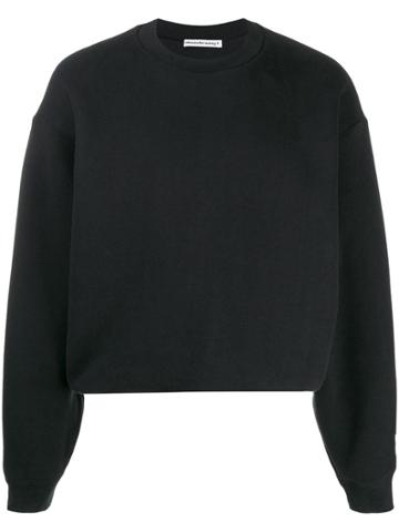 T By Alexander Wang Dense Fleece Bubble Sweatshirt - Black