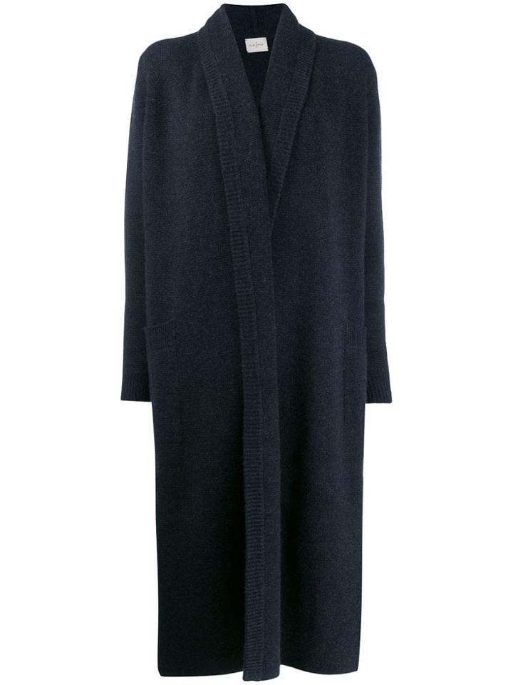 Le Kasha Italy Long-line Cardigan - Blue