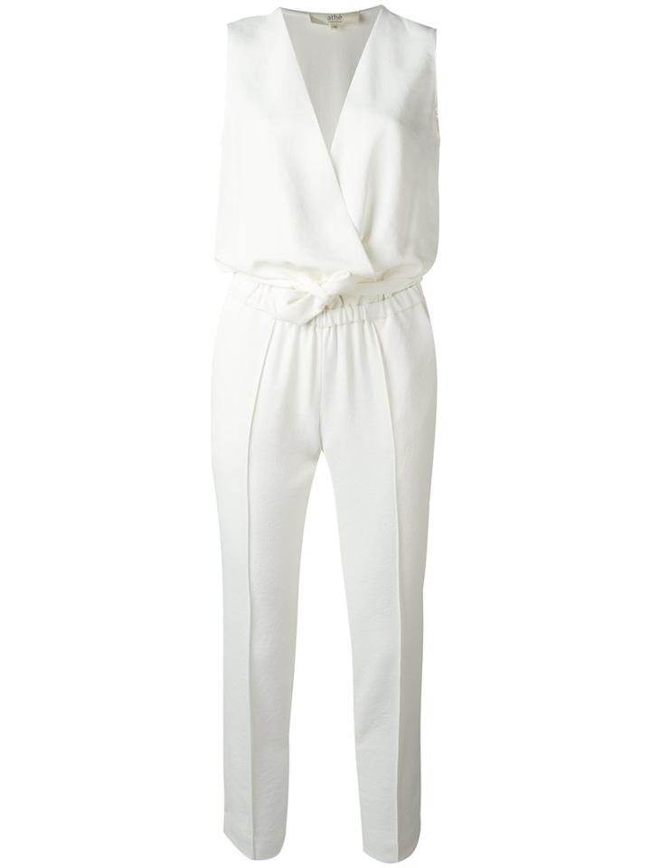 Vanessa Bruno Athé Gustav Jumpsuit, Women's, Size: 36, White, Cotton/elastodiene