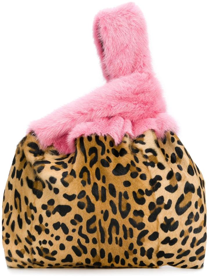 Simonetta Ravizza Furrissima Leopard Tote Bag - Pink & Purple