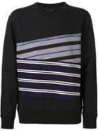 Lanvin Striped Sweatshirt, Men's, Size: Small, Black, Cotton