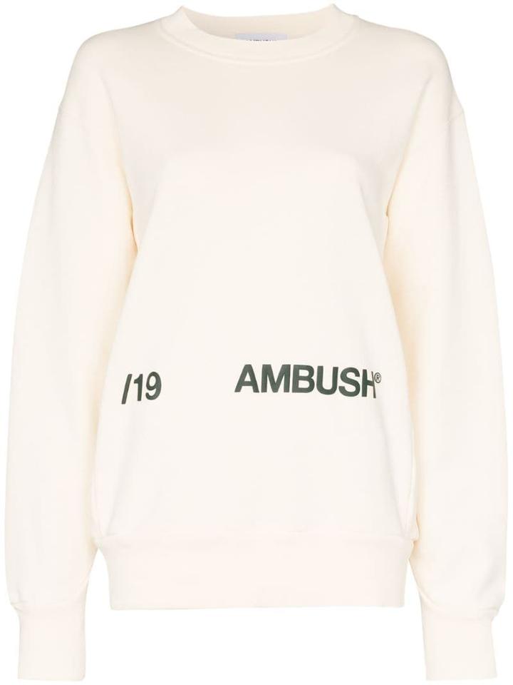 Ambush Graphic Print Jumper - White
