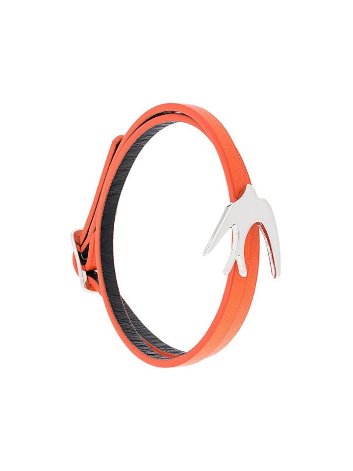 Mcq Alexander Mcqueen 'swallow' Double Wrap Bracelet, Women's, Yellow/orange