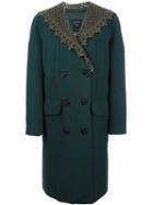 Jean Paul Gaultier Vintage Detachable Shawl Collar Coat, Women's, Size: 44, Green