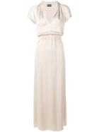 Giorgio Armani Split Neck Maxi Dress - Neutrals