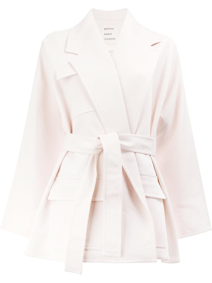 Maison Rabih Kayrouz Belted Jacket - Pink & Purple