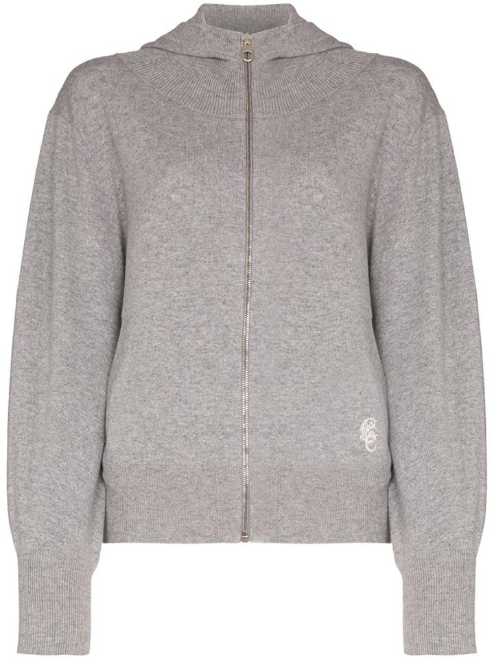 Chloé Cashmere Logo Hoodie - Grey