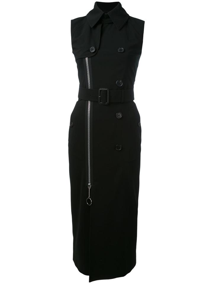 Givenchy - Belted Trench Dress - Women - Viscose/polyamide/spandex/elastane/silk - 40, Black, Viscose/polyamide/spandex/elastane/silk