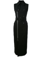 Givenchy - Belted Trench Dress - Women - Viscose/polyamide/spandex/elastane/silk - 40, Black, Viscose/polyamide/spandex/elastane/silk