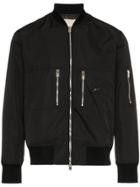 Prévu Quilted Shell Bomber Jacket - Black