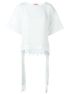 No21 Macramé Back Top, Women's, Size: 40, White, Polyester/acetate/silk