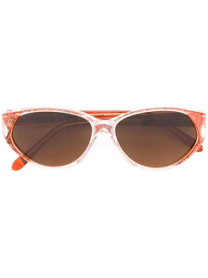 Givenchy Vintage Oval Frame Sunglasses, Women's, Yellow/orange