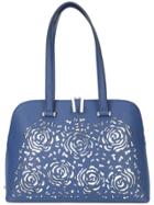 Christian Siriano Floral Cut-out Tote Bag - Blue