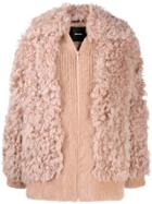 Miu Miu Faux Fur Jacket - Pink