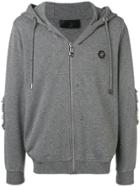 Philipp Plein Logo Patch Cardigan - Grey