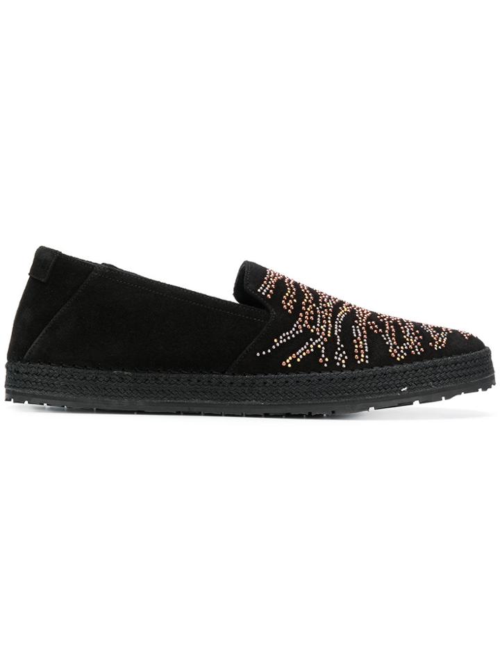 Roberto Cavalli Microstud Slippers - Black