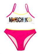 Moschino Kids Logo Print Bikini, Toddler Girl's, Size: 5 Yrs, Pink/purple