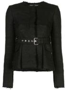 Proenza Schouler Tweed Belted Jacket - Black