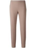 Alberto Biani Cropped Trousers, Women's, Size: 48, Nude/neutrals, Cotton/spandex/elastane/virgin Wool