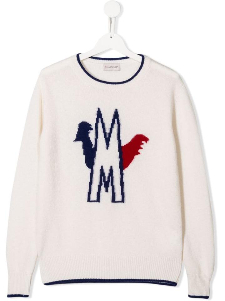 Moncler Kids Knitted Jumper - White