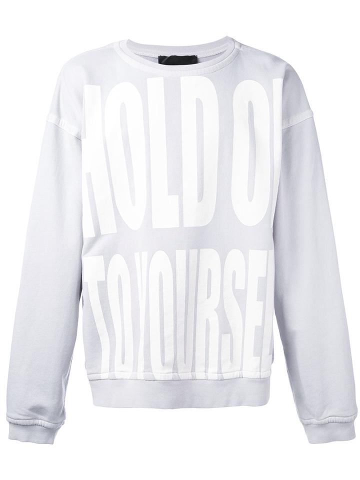 Haider Ackermann - Hold On To Yourself Sweatshirt - Men - Cotton - M, Grey, Cotton