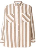 Hope Striped Patch Pocket Shirt - Nude & Neutrals