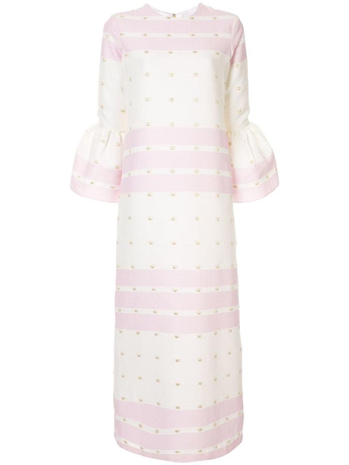 Bambah Camelia Striped Flared Dress - White