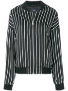 Represent Striped Bomber Jacket - Black
