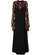 Emilio Pucci Floral Embroidered Maxi Dress - Black