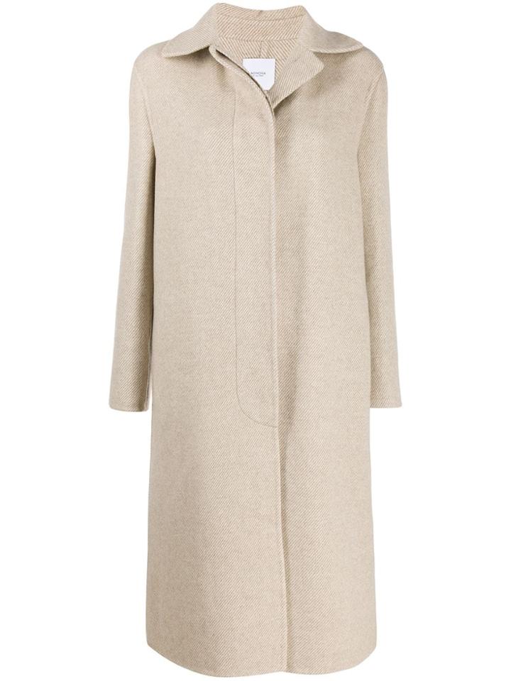 Agnona Cashmere Single-breasted Coat - Brown