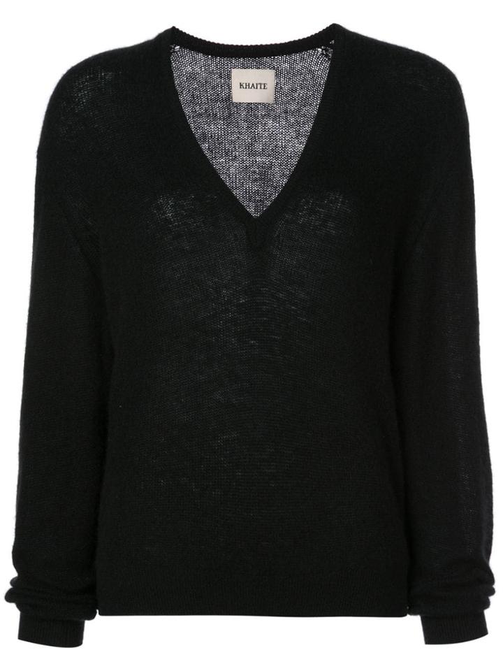 Khaite V Neck Jumper - Black