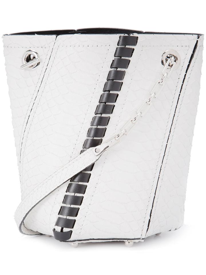Proenza Schouler Medium Hex Bucket Bag, Women's, White, Leather/python Skin
