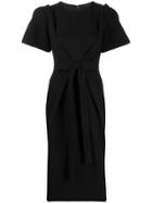 Dolce & Gabbana Bow Detail Midi Dress - Black