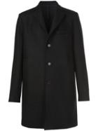 Harris Wharf London Buttoned Single Breasted Coat, Men's, Size: 48, Black, Virgin Wool