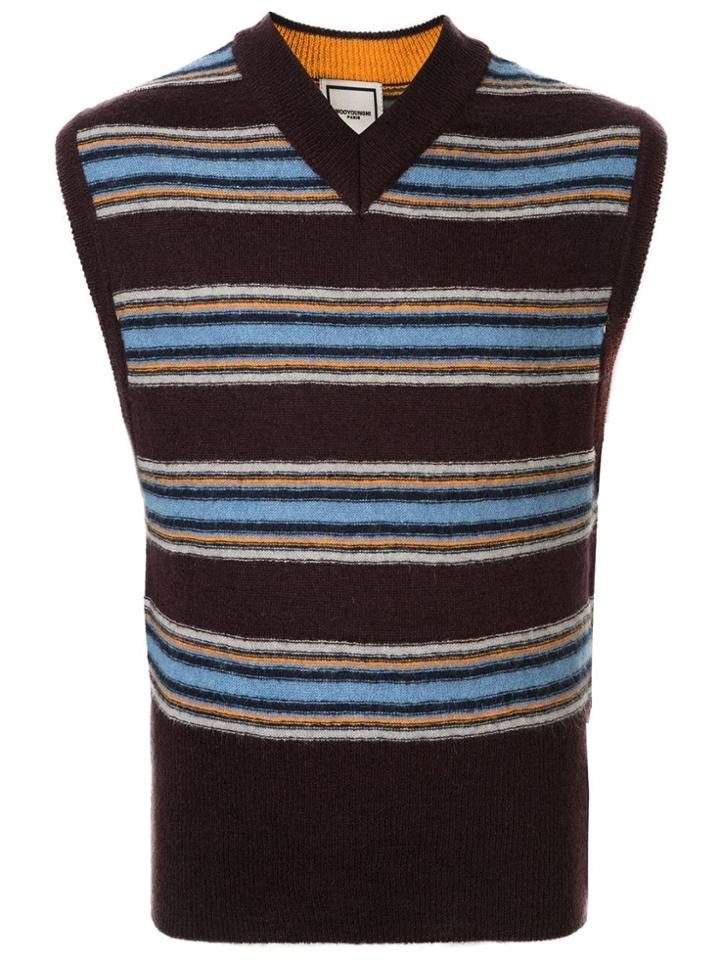 Wooyoungmi Striped Knitted Vest - Brown