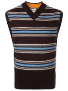 Wooyoungmi Striped Knitted Vest - Brown