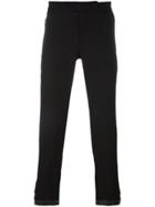 Les Hommes Side Zip Tapered Trousers - Black