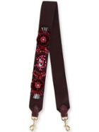 Anya Hindmarch - Space Invaders Shoulder Strap - Women - Cotton/leather/pvc/metal - One Size, Red, Cotton/leather/pvc/metal