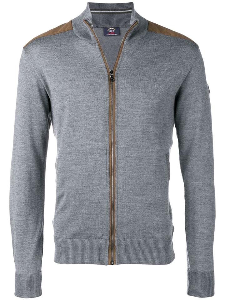 Paul & Shark Zipped Cardigan - Grey
