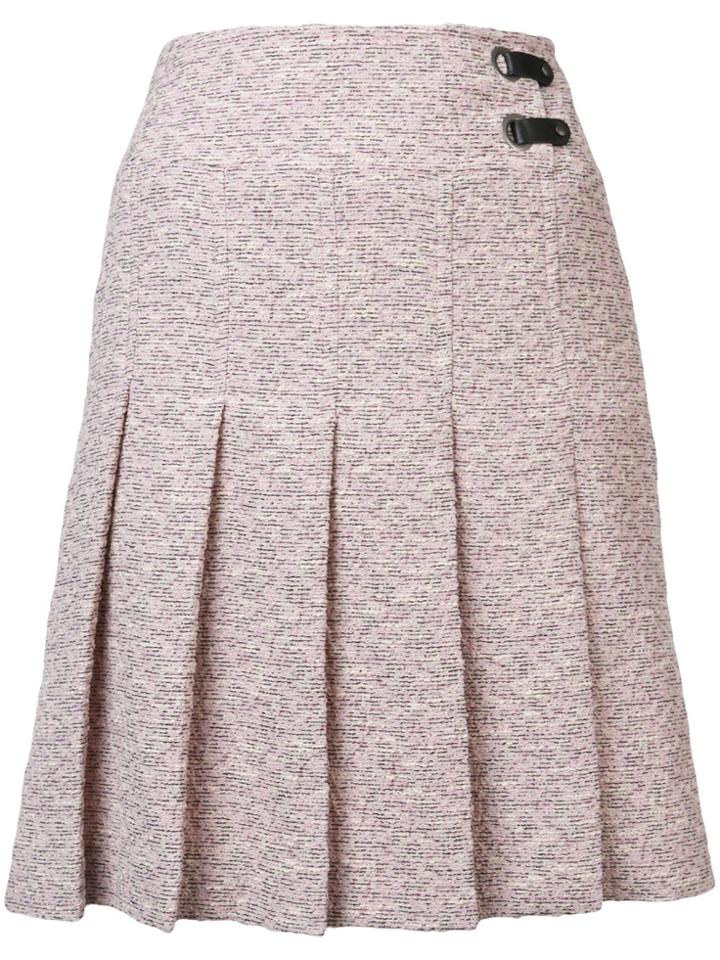 Akris Punto Pleated Mini Skirt - Pink & Purple