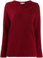 Vince Hooded Knit Sweater - Red