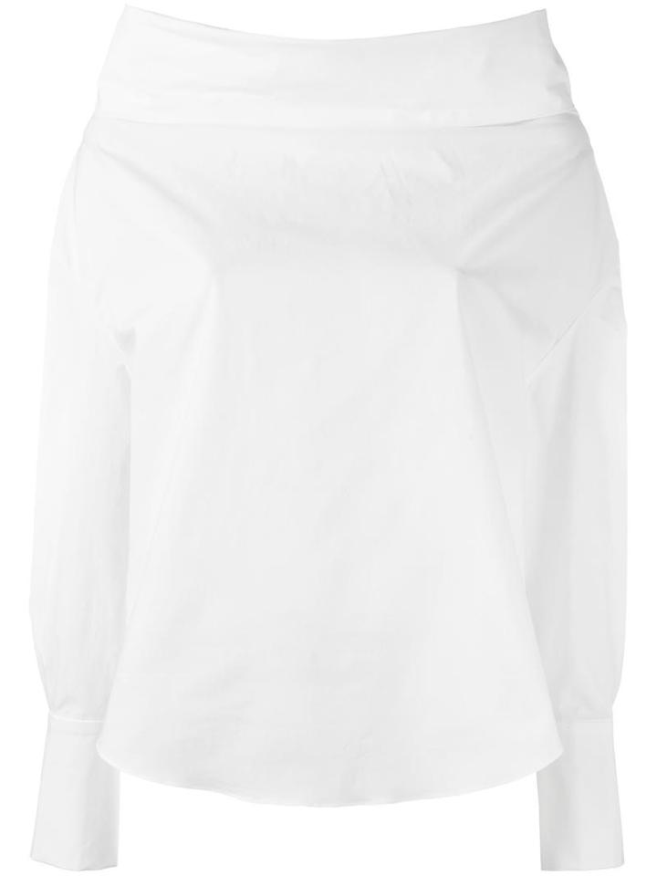 Emilio Pucci Off Shoulder Sweatshirt, Women's, Size: 40, White, Cotton/spandex/elastane