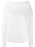 Emilio Pucci Off Shoulder Sweatshirt, Women's, Size: 40, White, Cotton/spandex/elastane