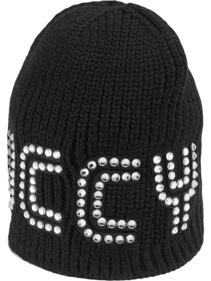 Gucci Crystal Guccy Beanie - Black