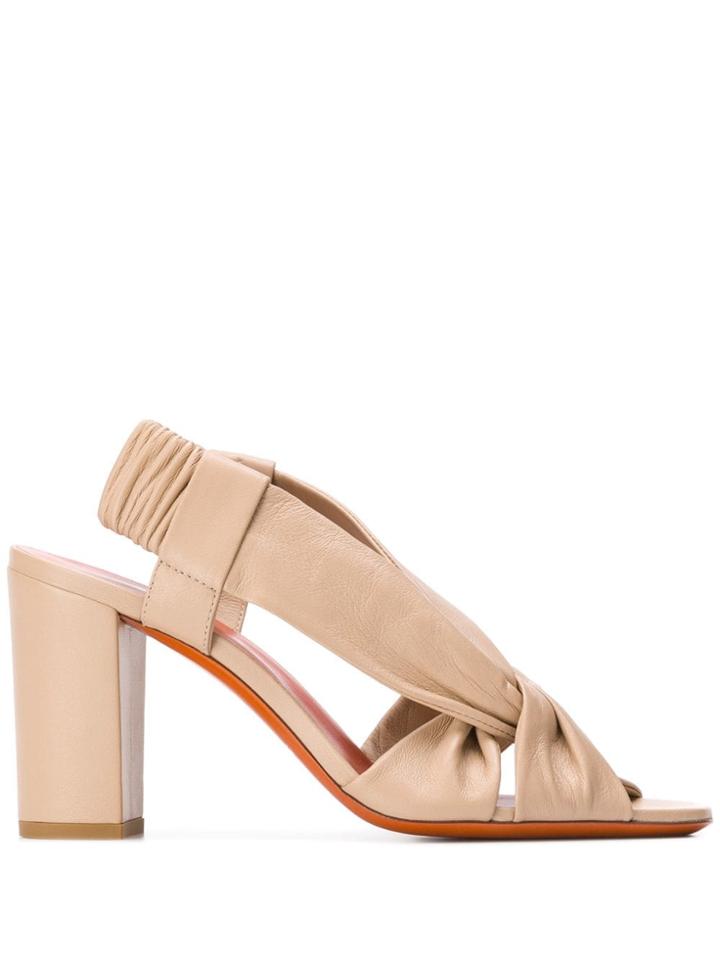 Santoni Slingback High Heeled Sandals - Neutrals