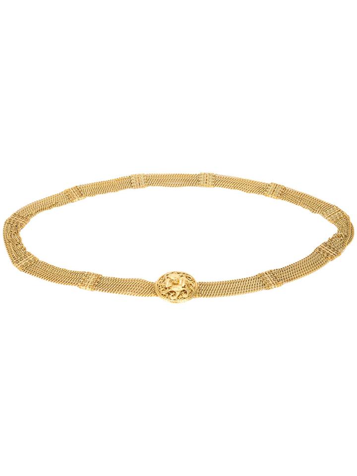 Chanel Vintage Multistrand Chain Necklace - Metallic
